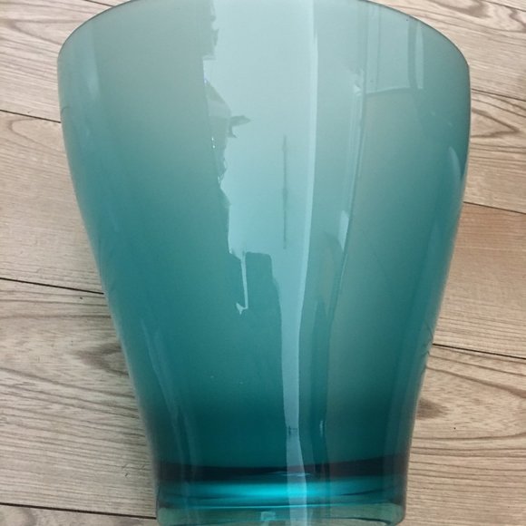 SOLD umbra green turquoise VAPOR TRASH CAN Waste - Picture 2 of 2
